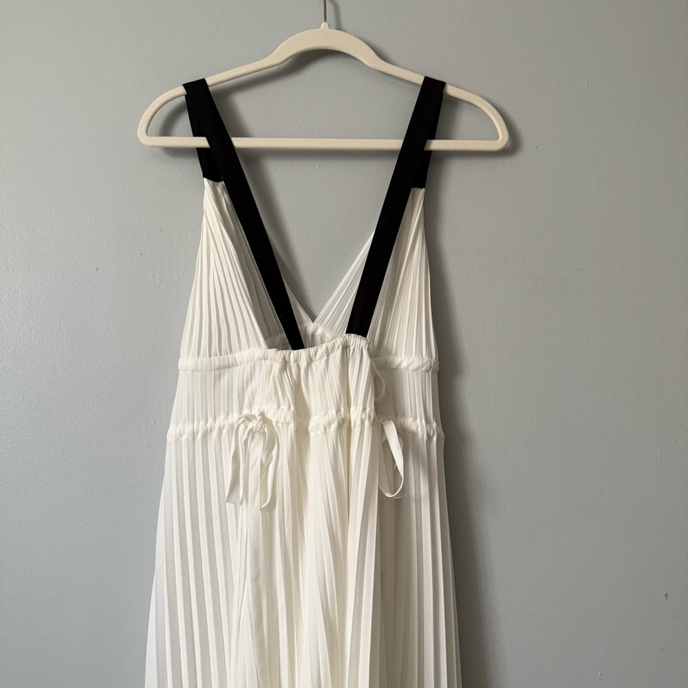 Proenza Schouler White Label Broomstick Pleated Tank Dress In Off White - Picture 8 of 11